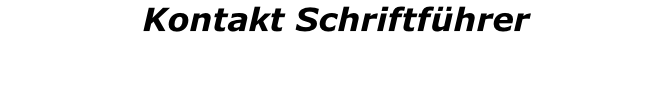 Kontakt Schriftführer